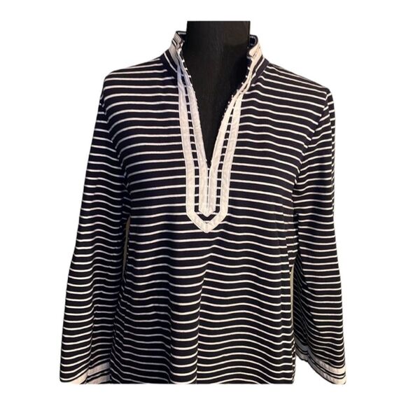 Talbots Nautical Striped Tunic Top| Coastal Chic Must-Have - Picture 7 of 10